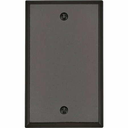 LEVITON 1-Gang Standard Thermoset Blank Wall Plate, Brown 001-85014